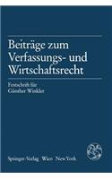 Beiträge Zum Verfassungs- Und Wirtschaftsrecht