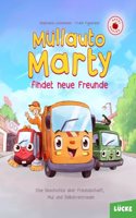Mullauto Marty findet neue Freunde. Ein nachhaltiges Vorlesebuch. Auf Apfelpapier und klimaneutral gedruckt.