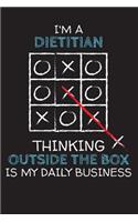 I'm a DIETITIAN: Thinking Outside The Box - Blank Dotted Job Customized Notebook. Funny Profession Accessories. Office Supplies, Work Colleague Leaving Gift, Co-Work