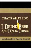 Homebrew Beer Recipe Journal