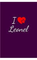 I love Leonel: Notebook / Journal / Diary - 6 x 9 inches (15,24 x 22,86 cm), 150 pages. For everyone who's in love with Leonel.