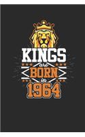 Kings Are Born In 1964: Dotted Bullet Grid Notebook / Journal (6 X 9 -120 Pages) - Birthday Gift Idea