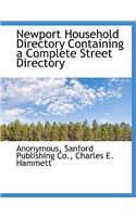 Newport Household Directory Containing a Complete Street Directory