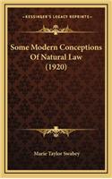 Some Modern Conceptions of Natural Law (1920)