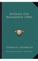 Beitrage Zur Jesaiakritik (1890)