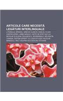 Articole Care Necesit Leg Turi Interlinguale