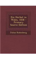 Ein Herbst in Wales, 1838 - Primary Source Edition