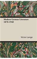 Modern German Literature 1870-1940