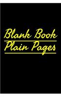 Blank Book Plain Pages