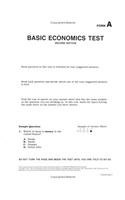 Basic Economics Test, Form A Test Booklets