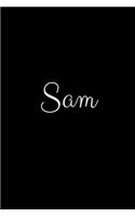 Sam: notebook with the name on the cover, elegant, discreet, official notebook for notes