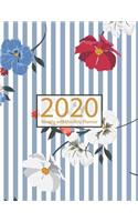 2020 Planner Weekly and Monthly: Jan 1, 2020 to Dec 31, 2020: Weekly & Monthly Planner + Calendar Views - Inspirational Quotes and Watercolor Floral December 2020