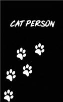 cat person, gift for cat lovers: notebook