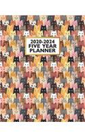 2020-2024 Five Year Planner: Cute Colorful Cats - 60 Month Calendar and Log Book - Business Team Time Management Plan - Agile Sprint - Medical Appointment - Social Media Creativ