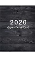 2020 Appointment Book: Black Wooden Cover, 2020 Planner Weekly and Monthly, 52 Weeks Daily Hourly Appointment Calendar With Times 15 Minute Increments, Schedule Agenda Log(1 2020 Weekly Appointment Book Daily Planner January - December 2020)