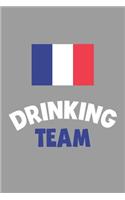 Drinking Team Notebook: Lined Journal, 120 Pages, 6 x 9, France Flag Beer Olympics Gift Journal Matte Finish
