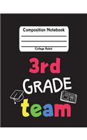 3rd Grade Team: Back To School Notebook College Ruled