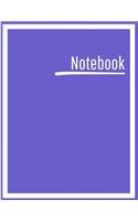 Notebook: College Ruled, Lined, Notebook for School, Work, 1 Subject, Blue Purple, Soft Cover
