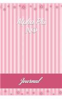 Alpha Phi: Line Ruled Sorority Girls Journal - Great Present for Big or Lil Sister