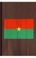 Burkina Faso Flag Journal Notebook: Blank Lined Ruled for Writing 6x9 110 Pages