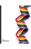 Pride - Wide Ruled Composition Book: Show Your Lgbtq Pride with This Personalized Rainbow Ribbon Notebook That's Perfect for Home, Office or School!