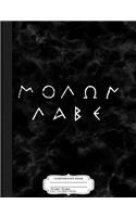 Molon Labe Composition Notebook: College Ruled 93/4 X 71/2 100 Sheets 200 Pages for Writing