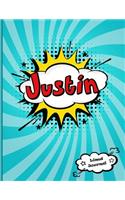 Justin: Personalized Lined Journal for Kids