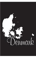 Denmark - Black Lined Notebook with Margins: 101 Pages, Medium Ruled, 6 x 9 Journal, Soft Cover