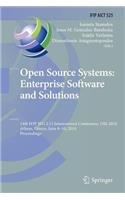 Open Source Systems: Enterprise Software and Solutions: 14th Ifip Wg 2.13 International Conference, OSS 2018, Athens, Greece, June 8-10, 2018, Proceedings