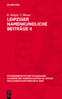 Leipziger Namenkundliche Beiträge II