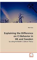 Explaining the Difference on CI Behavior in HK and Sweden