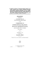 To receive an update on selected regional issues to include Colombia and U.S. policy; legislative elections in Haiti and U.S. troop withdrawal; status of counterdrug forward operating locations; U.S. Cuba counternarcotics cooperation proposal; Chin