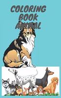 Coloring book dog animal