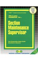 Section Maintenance Supervisor: Passbooks Study Guide