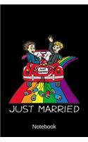 Notebook - Just Married: Gay Couple LGBT Notepad