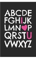 Valentine's Day Notebook - Alphabet I Love You Gift Valentine's Day 2019 - Valentine's Day Journal