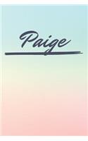 Paige: Personalized Paige Journal / Birthday Gift / Greeting Card / Diary Name Gift Alternative