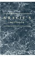 Gracie's Notebook: Personalised Custom notebook for Gracie: Beautiful marble effect notebook notepad jotter - makes a special personal gift and present for Gracie