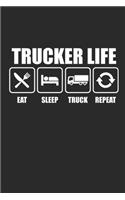 Trucker Life Eat Sleep Truck Repeat