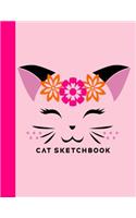 Cat Sketchbook: Sketch book Large Journal With Blank Paper For Drawing, Doodling & Sketching