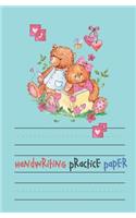 Handwriting Practice Paper: Journal Composition Notebook with Blank Lined Writing Letters & Words Sheet for Preschool or Kindergarten K-3 Grade Students, Workbook For Kids Coup