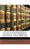 List of Geographical Atlases in the Library of Congress