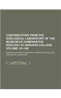 Contributions from the Zoological Laboratory of the Museum of Comparative Zoology at Harvard College Volume 151-160