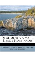 de Alimentis a Matre Liberis Praestandis