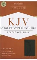 KJV Large Print Personal Size Reference Bible, Charcoal LeatherTouch Indexed