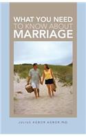 What You Need to Know about Marriage