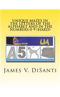 Unique Mazes in the Letters of the Alphabet and in the Numbers 0-9 (Hard)