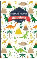 Cuaderno de malla de puntos - Dinosaurios: Tapa blanda, 14x21cm, 130 páginas(3 Barcelona)