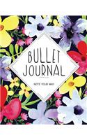 Bullet Journal Dot Grid for 90 Days, Numbered Pages Quarterly Journal Diary, Note Your Way Tropical Flower Garden: Large Bullet Journal 8x10 with 110 Dot Grid Pages with Number: Large Bullet Journal 8x10 with 110 Dot Grid Pages with Number