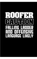 Roofer caution falling ladder and offensive language likely